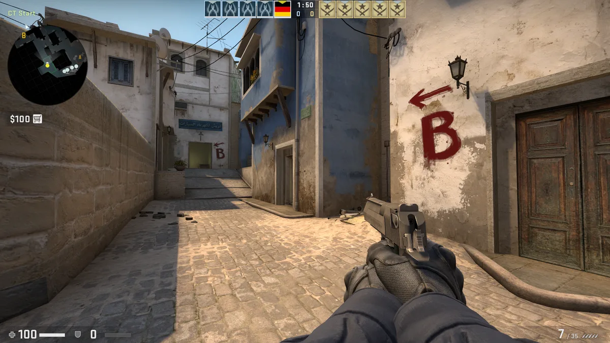 CSGO competitive gameplay showing the classic game feel